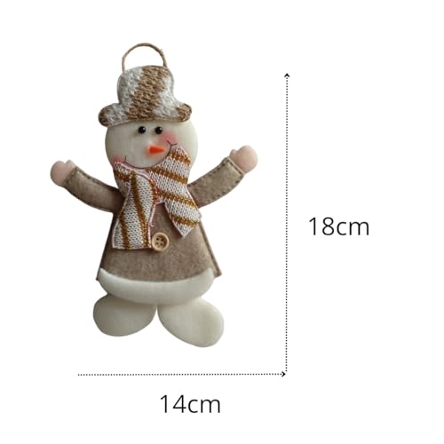 Kit 02 Enfeites de Natal para Pendurar Papai Noel e Boneco de Neve | Decoração Natalina Porta Arvore