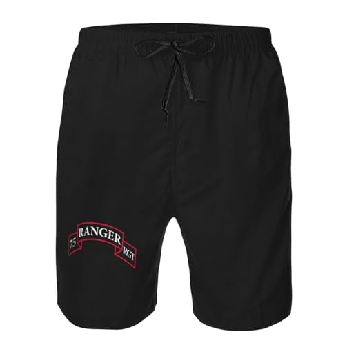 75th Ranger Regiment SSI Mens Swim Trunks Quick Dry Swim Board Shorts Casual Beach Shorts4