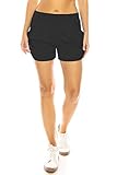 Leggings Depot High Waist Soft Comfy Women's Casual Lounge Shorts (Harem, Black, Medium)