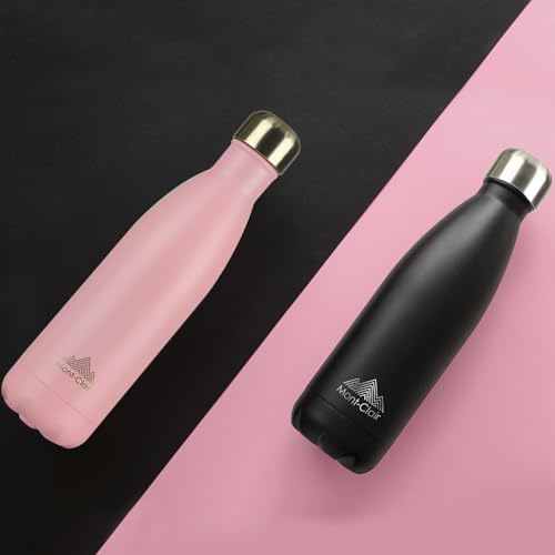 Image of Mont-Clair Stainless Steel Water Bottle, Vacuum insulated - BPA Free, 12h Hot & 24h Cold Drinks, Metal Water Bottle 25 oz Leakproof, Ideal for Adult, Kids, Running - Pink