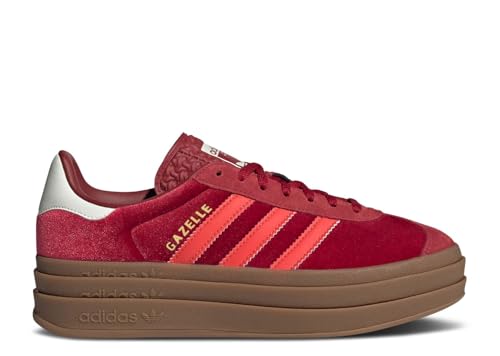 Adidas Gazelle Bold Zapatillas para mujer (Shiny Red Velvet, 38), Terciopelo rojo brillante, 36 EU
