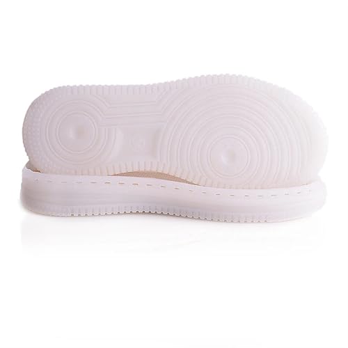Suela de goma suave tejida a mano, suela antideslizante para zapatos, repuesto duradero para zapatos de botas (blanco, 34)