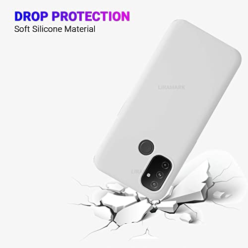 Image of LIRAMARK Liquid Silicone Soft Back Cover Case for OnePlus Nord N100 5G / 1+Nord N100 (White)