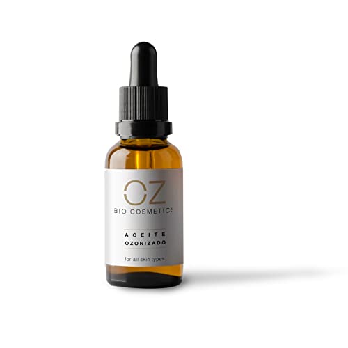 OZ BIO COSMETICS | ACEITE ECOLÓGICO FACIAL OZONIZADO | ACEITE DE OZONO, oliva extra virgen certificado ecológico | Enriquecido vitaminas A y E | Contiene cera natural y rosa mosqueta | Sin parabenos
