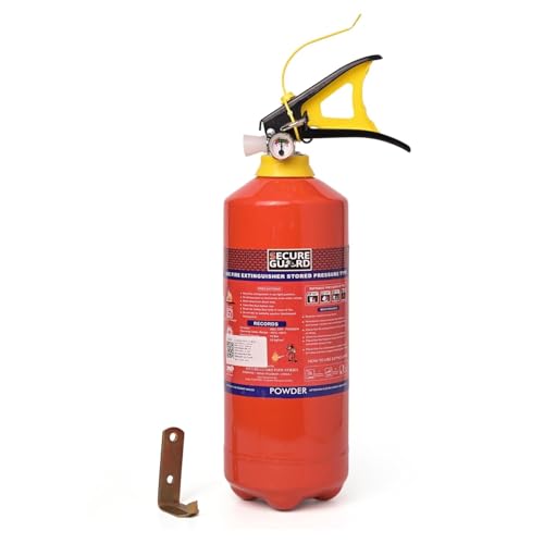 Secure Guard ABC Powder Type 2 Kg Fire Extinguisher Pack of 4 Red...
