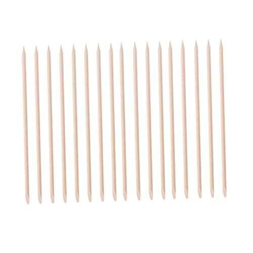 Gogogmee Manicure Pushers 200pcs Orange Wooden Sticks for Nail Gel Polish Cuticle Cleaning
