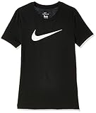 Femininer Schnitt Nike Damen W Nk Dry Tee Dfc Crew T Shirt, Black/Black/Heather/White, L EU