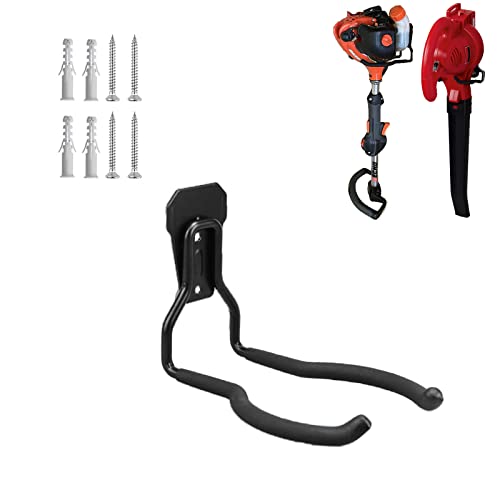 Garden Power Tool Hanger, Garage Wall Hooks, Weedeater Rack, String Trimmer Hanger, Weedeater Hanger, Power Tool Holder for Garage Wall, Utility Hooks for Garage Tool Organizers and Storage (1 Pcs)