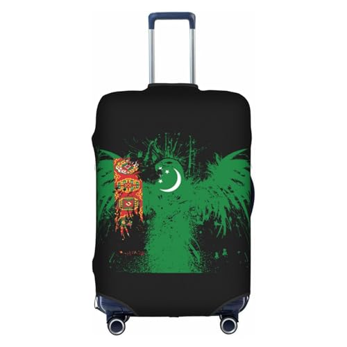 Travel Luggage Cover Turkmenistan Flag Fashion Washable Baggage Suitcase Protector Fit For Luggage X-Large