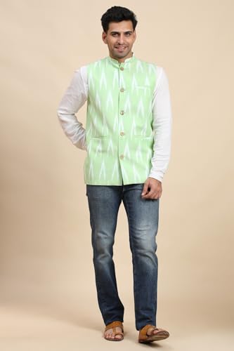 Image of SKAVIJ Men's Casual Nehru Jacket Business Vests Lightweight Waistcoat Slim Fit Suit Vest