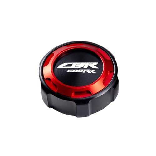 CBR600RR CBR 600 RR 600RR 2007 2008-2023 アクセサリー オートバイフロントブレーキフルードタンクキャップとエンジンオイル注入ポートに対応(Red)