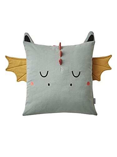 VERTBAUDET Coussin Dragon Gris Vert TU