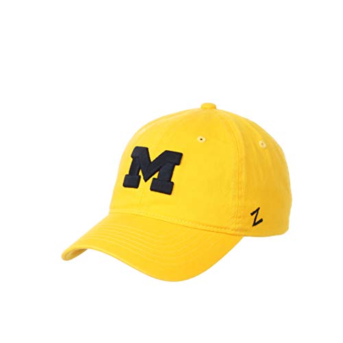 NCAA Michigan Wolverines Mens Adjustable Scholarship Hat Secondary Color, Michigan Wolverines Gold, Adjustable