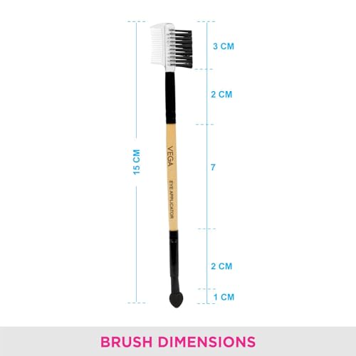 Image of Vega 2 in 1 Mini Make up Brush, Eye Applicator and Eye Groomer (Pack of 2)