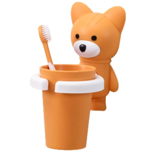 Zahnbürstenhalter Kinder, Niedlicher Zahnputzbecher Und Zahnbürstenhalter Wand Mit Saugnapf Für Kinder, Wasserdicht Zahnputzbecher Mit Tasse Halterung, Cartoon Zahnbürstenbecherhalter Für Badezimmer