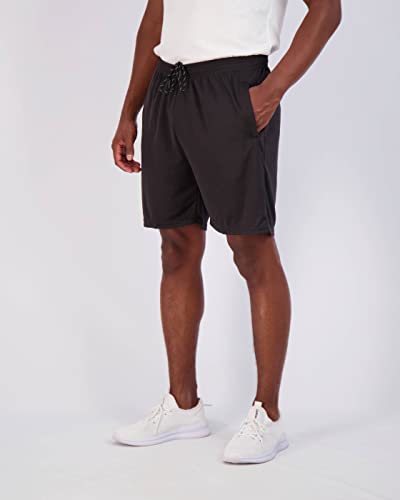 Image of Real Essentials 4 Pack: Men's 7 inch Athletic Running Quick Dry Mesh Shorts with Zipper Pockets (Available in Big & Tall)