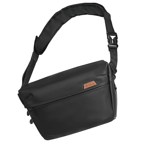 TARION Kameratasche Sling Kamera Schultertasche: Wasserdicht DSLR Fototasche Spiegelreflexkamera Tasche SLR Kamera Umhängetasche mit Trennwände für Kameras Objektive Zubehör
