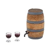 Mini barril de vino modelo de copa de vino de bolsillo decoración de bodega