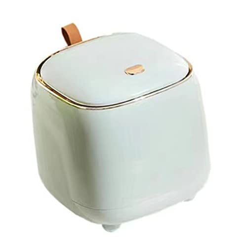 Alomejor Contenedor de Basura de Escritorio Tipo Empuje Contenedor de Basura de Doble Capa de Moda para Sala de Estar, Estilo de Moda, Fácil de Usar para Espacios Pequeños ABS 5.9