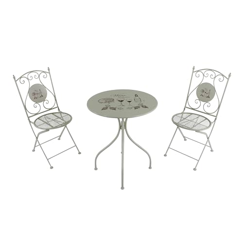 AXI Maxime Table et Chaise Bistrot, 2 Chaises 1 Table, Ensemble Bistro Extérieur Vin Crème - Salon de Jardin Bistrot, Table Bistrot Mosaique pour...