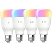 YEELIGHT Smart LED Color Bulb, Multi Color RGB, Wi-Fi, Dimmable, 60W Equivalent, E26 110V, Smartphone Controlled, Compatible with Alexa, 1-Pack