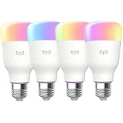 YEELIGHT Smart LED Color Bulb, Multi Color RGB, Wi-Fi, Dimmable, 60W Equivalent, E26 110V, Smartphone Controlled, Compatible with Alexa, 1-Pack