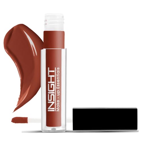 INSIGHT Non Transfer Lip Color - Coffee Command| Waterproof| Matte Finish| Transfer & Smudge Proof| Lightweight| 12 Hr Wear| Highly Pigmented 4 ml