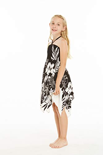 Girl Gypsy Uneven Bottom Hawaiian Luau Dress in Indri3