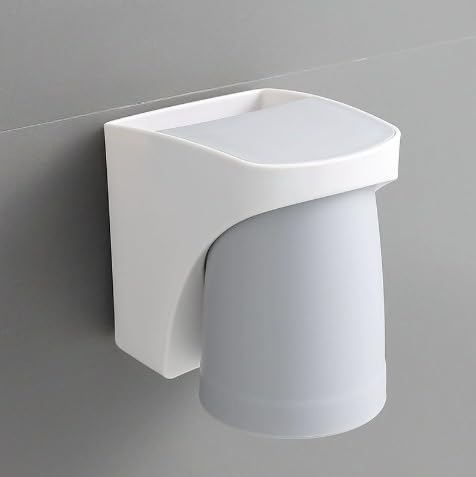 ホルダー 壁掛け式歯磨き粉カップ収納 バスルームブラケット 洗面台デザイン 穴あけ不要 歯ブラシ収納 家庭用カップル用マウスウォッシュカップホルダー バスルーム収納 逆さま排水 換気機能付き (3個入り,グレー)