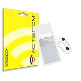 actecom Bolsa Impermeable para Móvil, IPX8 Universal con Cuerda Ajustable - Funda Acuática de Alta Sensibilidad para Celulares de hasta 6.4 (Blanco)