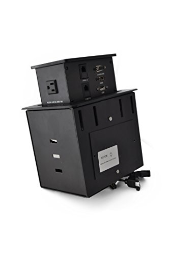 Best Promo Yolkvisual Conference Table Connectivity Box 1 HDMI + 1 VGA + 1USB + 2 RJ 45 + AC Power（US） 2 + Audio 3.5mm