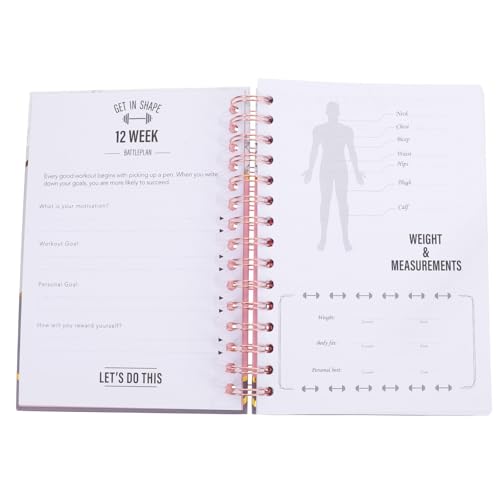 Cuaderno de entrenamiento en espiral para seguimiento de gimnasio en casa