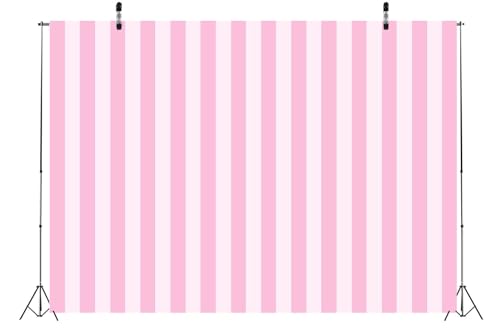 Fondo Fotográfico Tela 8x8ft Rayas Rosado y Blanco miniatura 3