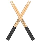 Lot de 2 baguettes de batterie en hickory am&eacute;ricain 5A, 5B, 7A - Accessoires de...