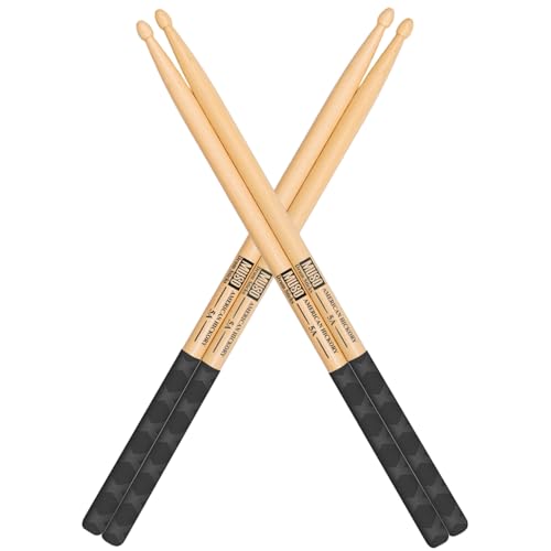 Drum Sticks, American Hickory Drumstick, Drumsticks for Drums, Baquetas para Bateria, Drum Accessories for Drums, 5A Drumsticks with Non-Slip Rubber Handle (5A-2pairs)