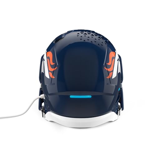 Image of NFL Echo Dot Bundle: Includes Echo Dot | Charcoal and Limited-Edition NFL Helmet Stand | Denver Broncos