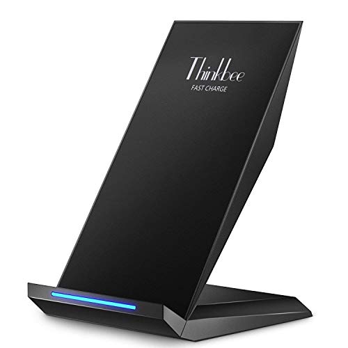 Fast Wireless Charger, Thinkbee 10W Max Qi-Certified Wireless Charging Pad, Compatible iPhone SE 2020/11/11 Pro/11 Pro Max/XR/XS Max/XS/X/8/8 Plus, Samsung Galaxy S20/S10/S9/S8/S7 Edge/Note 10+/9/8