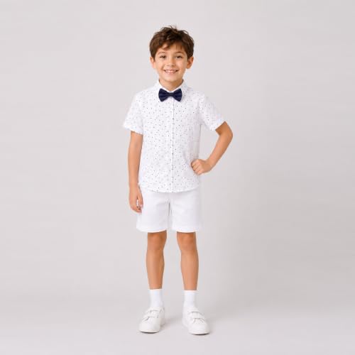 Image of Mud Kingdom Little Boys Dress Shirts Short Sleeve Cute Summer