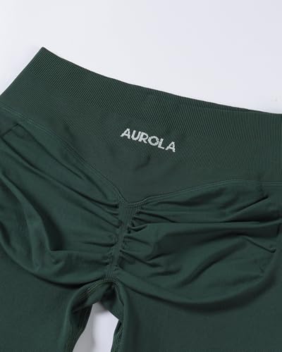 Image of AUROLA Influence Workout Shorts for Women,2.5 3.5 4.5 5.5 6.5 No Roll Up Squat Proof Scrunch Seamless Compression Gym Short