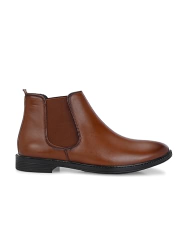 Image of AADI Men's Synthetic Leather Lightweight Comfortable Trendy Outdoor Casual Shoes Slip On Chelsea Boots