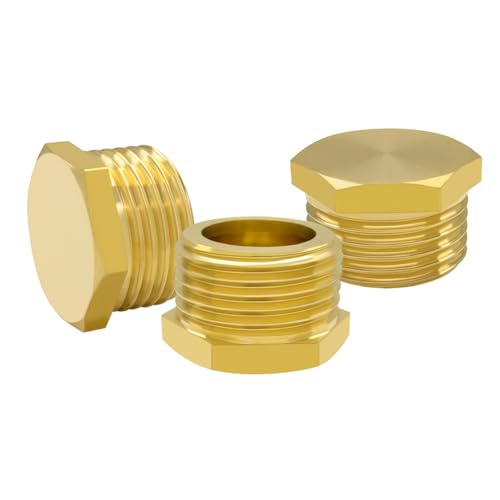 Hooshing 3PCS Garden Hose End Cap Plug 3/4" GHT Male Thread Garden Irrigation Pipe Fittings Water Tubing Stopper