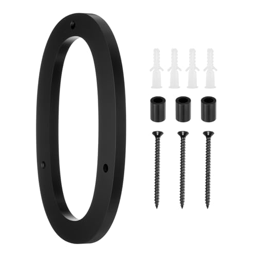 Numéro de maison noir mat en acrylique flottant de 30,5 cm pour porte