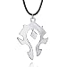 LIKYGKK Film Périphérique Bijoux De Mode World of Warcraft Logo Tribal Titane Acier Collier Pendentif Jeu Bijoux Collier Hommes