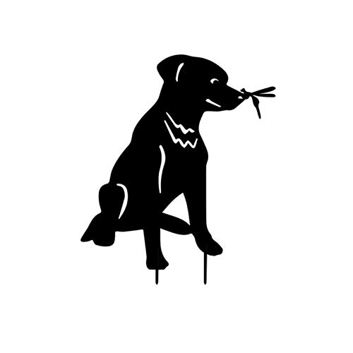 B/M Animal Silhouette Garden Stake, Metal Cat Dog Decorative Garden Stakes Black Puppy Dog Cat Shaped Yard Metal Art Lawn Outdoor Home Decor