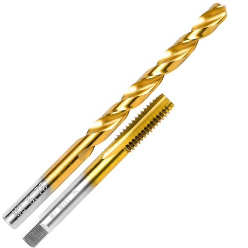 Image of M8x1.25 Tap and 6.75mm Drill Bit Kit, M2 HSS Metric Drill and Tap Set, Combination of Drill and Tap Kit for Metal