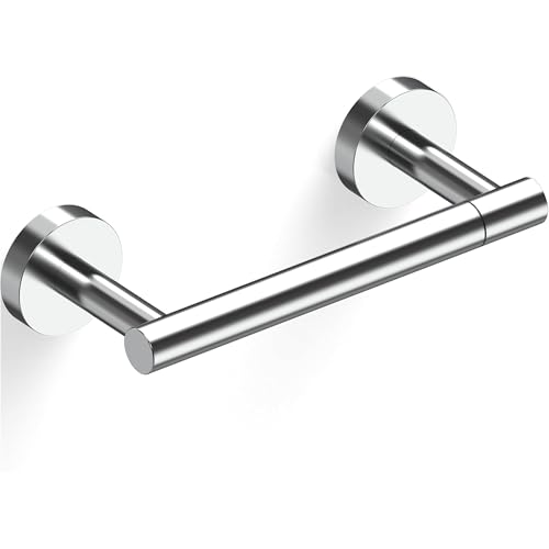RARXTR Polished Finish Toilet Paper Holder SUS304 Stainless Steel Double Post Pivoting Toilet Paper Roll Holder Wall Mounted Toilet Tissue Holder for Commercial Bathroom RV