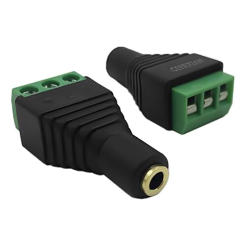 Adaptador Jack 3.5mm estéreo a terminal de tornillo 3 (2 unidades) miniatura 1