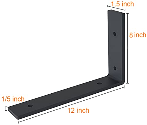 Voovoo HEAVY DUTY L Shelf Bracket 12 X 8 Inch Metal Shelf Bracket thumb #1