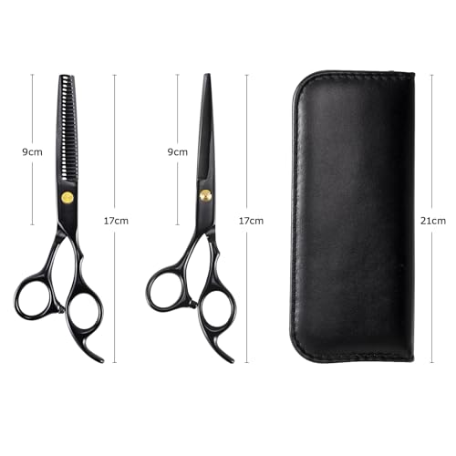 Carehabi Friseurschere Set 6.7 Zoll Haarschneideschere Haarschere Friseurschere mit Friseurumhang für Damen Herren Kinder Haarschne Schere für Familie Friseursalon