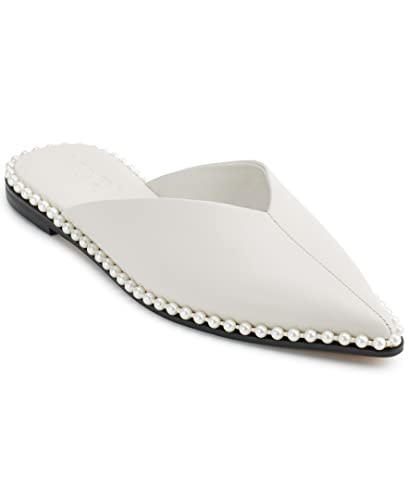 Image of Karl Lagerfeld Women's Vyra Studded Slip on Loafer Mule with Pointed Toe